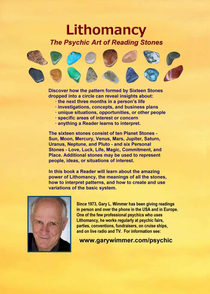 Lithomancy, the Psychic Art of Reading Stones by Gary L. Wimmer